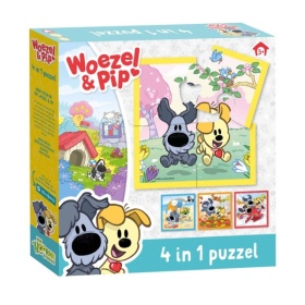 Vergroot Woezel & Pip 4 In 1 Puzzel Woezel & Pip 4 In 1 Puzzel