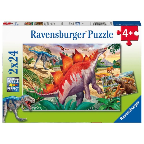 Ravensburger Puzzel Oertijddieren Dino 2x24 Stukjes