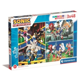 Clementoni Sonic puzzel 3x48 stukjes