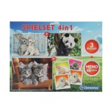 Speelset 4 in 1 memo puzzel