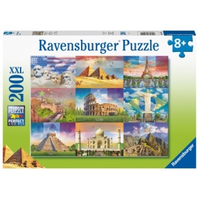 Vergroot Ravensburger Puzzel monuments of the world 200 xxl Ravensburger Puzzel monuments of the world 200 xxl