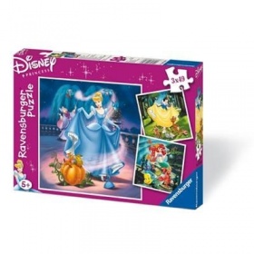 Vergroot Ravensburger Puzzel Disney Princess (3x49) Ravensburger Puzzel Disney Princess (3x49)