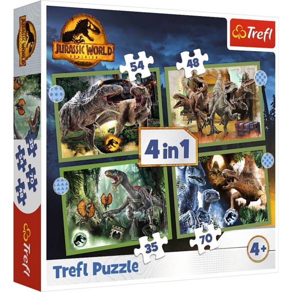 Trefl Puzzel 4 In 1 Jurassic World Dino (35-48-54-70)