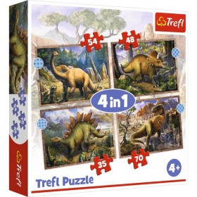 Vergroot Trefl Puzzel 4 In 1 Dino Trefl Puzzel 4 In 1 Dino