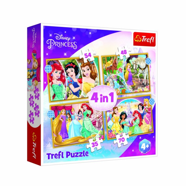 Trefl Puzzel 4 In 1 Princess Happy Day (35,48,54,70)