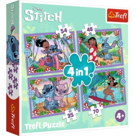 Vergroot Trefl Puzzel Stitch 4 In 1 Trefl Puzzel Stitch 4 In 1