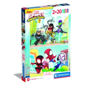 Vergroot Clementoni Spidey And His Amazing Friends Puzzel 2 X 20 Stukjes Clementoni Spidey And His Amazing Friends Puzzel 2 X 20 Stukjes