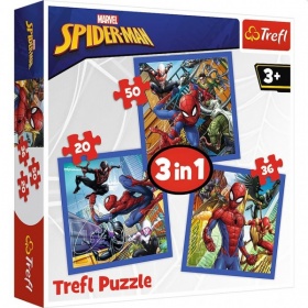 Vergroot Trefl Puzzel 3 in 1 Spiderman (20, 50, 36) Trefl Puzzel 3 in 1 Spiderman (20, 50, 36)