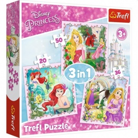 Vergroot Trefl Puzzel 3 in 1 Princess (20, 36, 50) Trefl Puzzel 3 in 1 Princess (20, 36, 50)