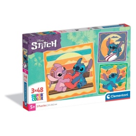 Clementoni Puzzel 3x48 Stukjes Stitch Disney