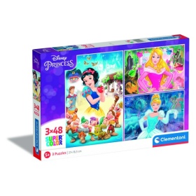 Vergroot Clementoni Disney Princess Puzzel 3 X 48 Stukjes Clementoni Disney Princess Puzzel 3 X 48 Stukjes