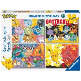 Vergroot Ravensburger Puzzel Pokemon 4 In 1 100 Stukjes Ravensburger Puzzel Pokemon 4 In 1 100 Stukjes