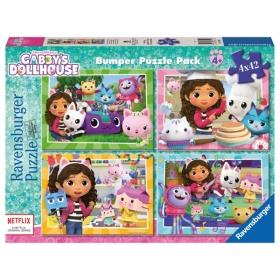 Vergroot Ravensburger Puzzel Gabby's Dollhouse 4 X 42 Stukjes Ravensburger Puzzel Gabby's Dollhouse 4 X 42 Stukjes