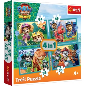 Vergroot Trefl Puzzel 4 In 1 Paw Patrol De Dino Film 12-15-20-24 Stuks Trefl Puzzel 4 In 1 Paw Patrol De Dino Film 12-15-20-24 Stuks
