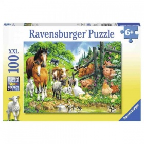 Vergroot Ravensburger Puzzel Dieren Komen Samen (100) Ravensburger Puzzel Dieren Komen Samen (100)