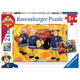 Vergroot Ravensburger Puzzel Brandweerman Sam aan het werk (2x12) Ravensburger Puzzel Brandweerman Sam aan het werk (2x12)