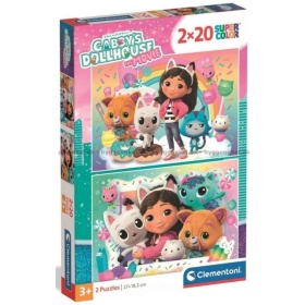 Clementoni Puzzel Gabby's Dollhouse 2x20 Stukjes