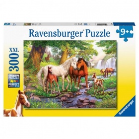 Ravensburger Puzzel Paarden bij Rivier (300XXL)