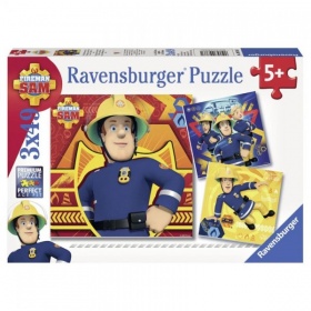 Vergroot Ravensburger Puzzel Brandweerman Sam, bij Gevaar Sam roepen (3x49) Ravensburger Puzzel Brandweerman Sam, bij Gevaar Sam roepen (3x49)