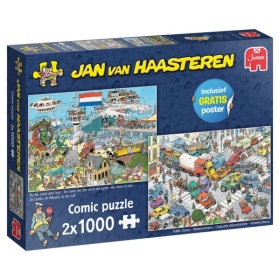 Vergroot Puzzel Jan Van Haasteren Verkeerschaos/Land Ter Zee En In De Lucht Puzzel Jan Van Haasteren Verkeerschaos/Land Ter Zee En In De Lucht