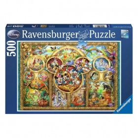 Vergroot Ravensburger Puzzel Most Famous Disney Characters (500) Ravensburger Puzzel Most Famous Disney Characters (500)
