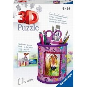 Vergroot Ravensburger Puzzel 3D Pennenbak Paarden Rond Ravensburger Puzzel 3D Pennenbak Paarden Rond
