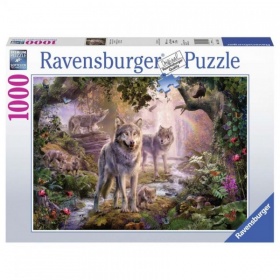 Vergroot Ravensburger Puzzel Wolvenfamilie Zomer (1000) Ravensburger Puzzel Wolvenfamilie Zomer (1000)