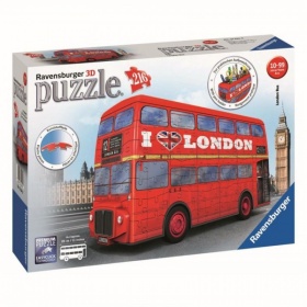 Vergroot Ravensburger 3D-Puzzel Londen Bus Rood (216) Ravensburger 3D-Puzzel Londen Bus Rood (216)