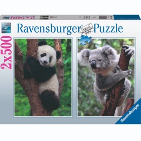 Vergroot Ravensburger Puzzel Panda En Koala 2 X 500 Stukjes Ravensburger Puzzel Panda En Koala 2 X 500 Stukjes