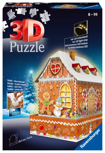 bellen Productiviteit Regelen Ravensburger Puzzel 3D Gingerbread House Nacht (216)
