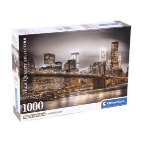 Vergroot Clementoni Puzzel 1000 New York Skyline Compact Box Clementoni Puzzel 1000 New York Skyline Compact Box
