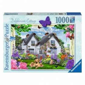 Vergroot Ravensburger Puzzel Delphinium Cottage (1000) Ravensburger Puzzel Delphinium Cottage (1000)