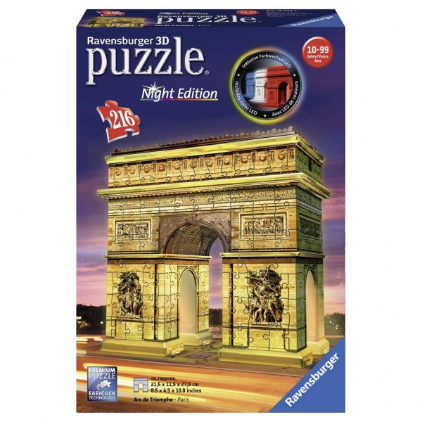 Ravensburger Puzzel 3D Arc De Triomphe Night Edition ravensburger kopen in de aanbieding Ravensburger Puzzel 3D Arc De Triomphe Night Edition ravensburger kopen in de aanbieding
