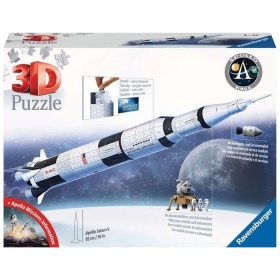 Vergroot Ravensburger Puzzel 3D Apollo Saturn V Raket Ravensburger Puzzel 3D Apollo Saturn V Raket