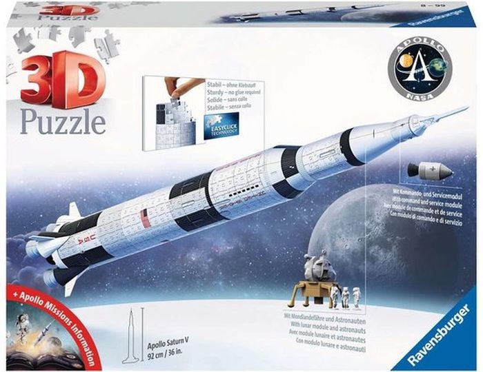 Ravensburger Puzzel 3D Apollo Saturn V Raket