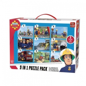 Vergroot King Puzzel Brandweerman Sam 9in1 Puzzel Pack King Puzzel Brandweerman Sam 9in1 Puzzel Pack