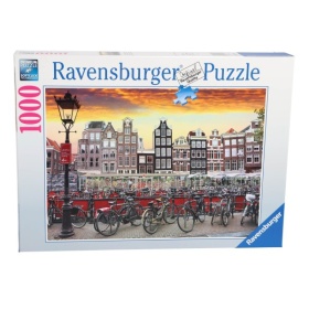 Vergroot Ravensburger Puzzel Amsterdam Fietsenstalling 1000 Stukjes Ravensburger Puzzel Amsterdam Fietsenstalling 1000 Stukjes
