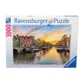 Vergroot Ravensburger Puzzel Amsterdam Grachtenoever 1000 Stukjes Ravensburger Puzzel Amsterdam Grachtenoever 1000 Stukjes