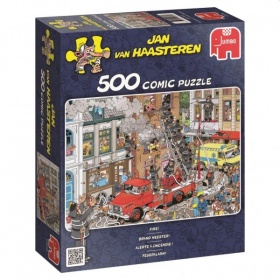 Vergroot Jumbo Puzzel Jan van Haasteren Brand Meester! (500) Jumbo Puzzel Jan van Haasteren Brand Meester! (500)