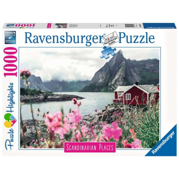 metalen oppervlakte Strak Ravensburger Puzzel reine lofoten noorwegen 1000 stukjes