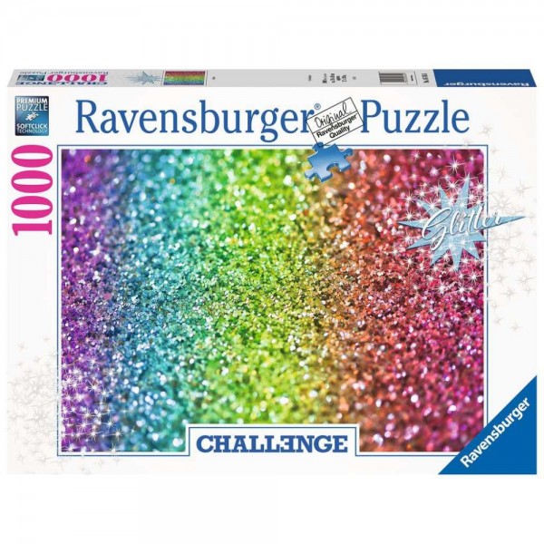 Ravensburger puzzel 1000 stukjes challange glitter