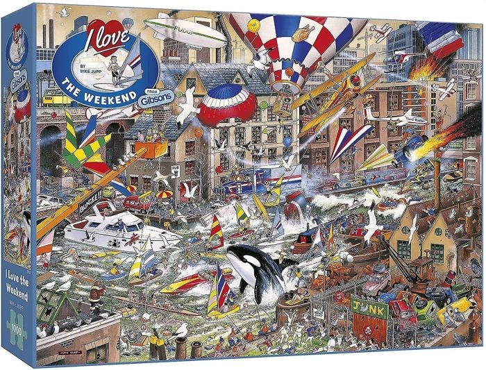 Puzzel 1000 Stukjes, Volwassenenpuzzel, Uitdagende Spellen voor Het Gezin, Geschenken voor Vrouwen en Mannen, Thema: Gelukkige Stad