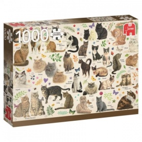 Vergroot Jumbo Puzzel Cats Poster (1000) Jumbo Puzzel Cats Poster (1000)