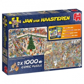 Vergroot Jumbo Puzzel Jan van Haasteren Holiday Shopping 2in1 (2x1000) Jumbo Puzzel Jan van Haasteren Holiday Shopping 2in1 (2x1000)