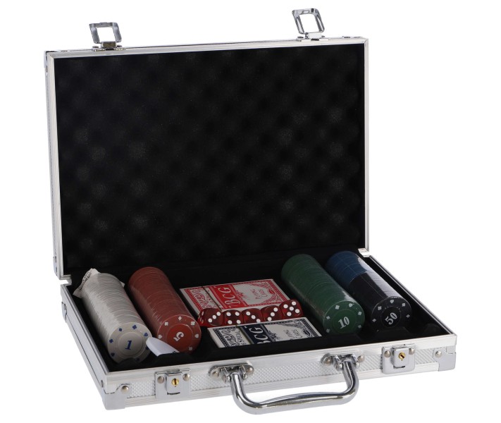 Pokerset In Koffer 200 Delig Met 2 Decks Speelkaarten en Fiches