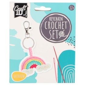 Vergroot Haakset Sleutelhanger Maken Regenboog 7x1x6 Cm Haakset Sleutelhanger Maken Regenboog 7x1x6 Cm