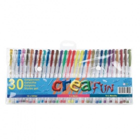 Vergroot Gelpennen Creafun 30 stuks Gelpennen Creafun 30 stuks