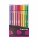 Stabilo Pen 68 Colorparade Antraciet/Roze 20 Kleuren