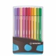 Stabilo Pen 68 Colorparade Antraciet/Lichtblauw 20 Kleuren