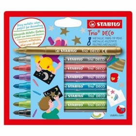 Vergroot Stabilo Trio Deco Etui 8 Stuks Stabilo Trio Deco Etui 8 Stuks